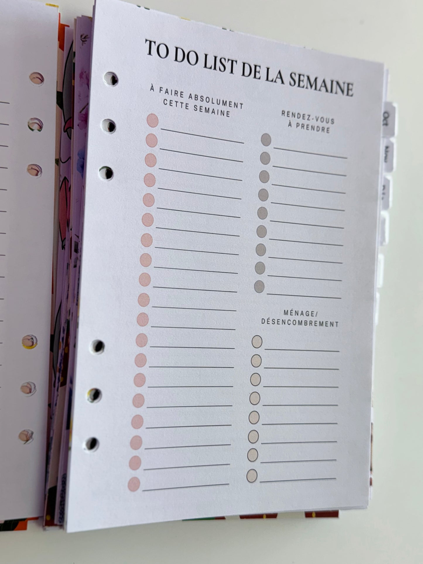 Feuilles-recharges pour agenda complète 25-26 - Disponible en petit & grand