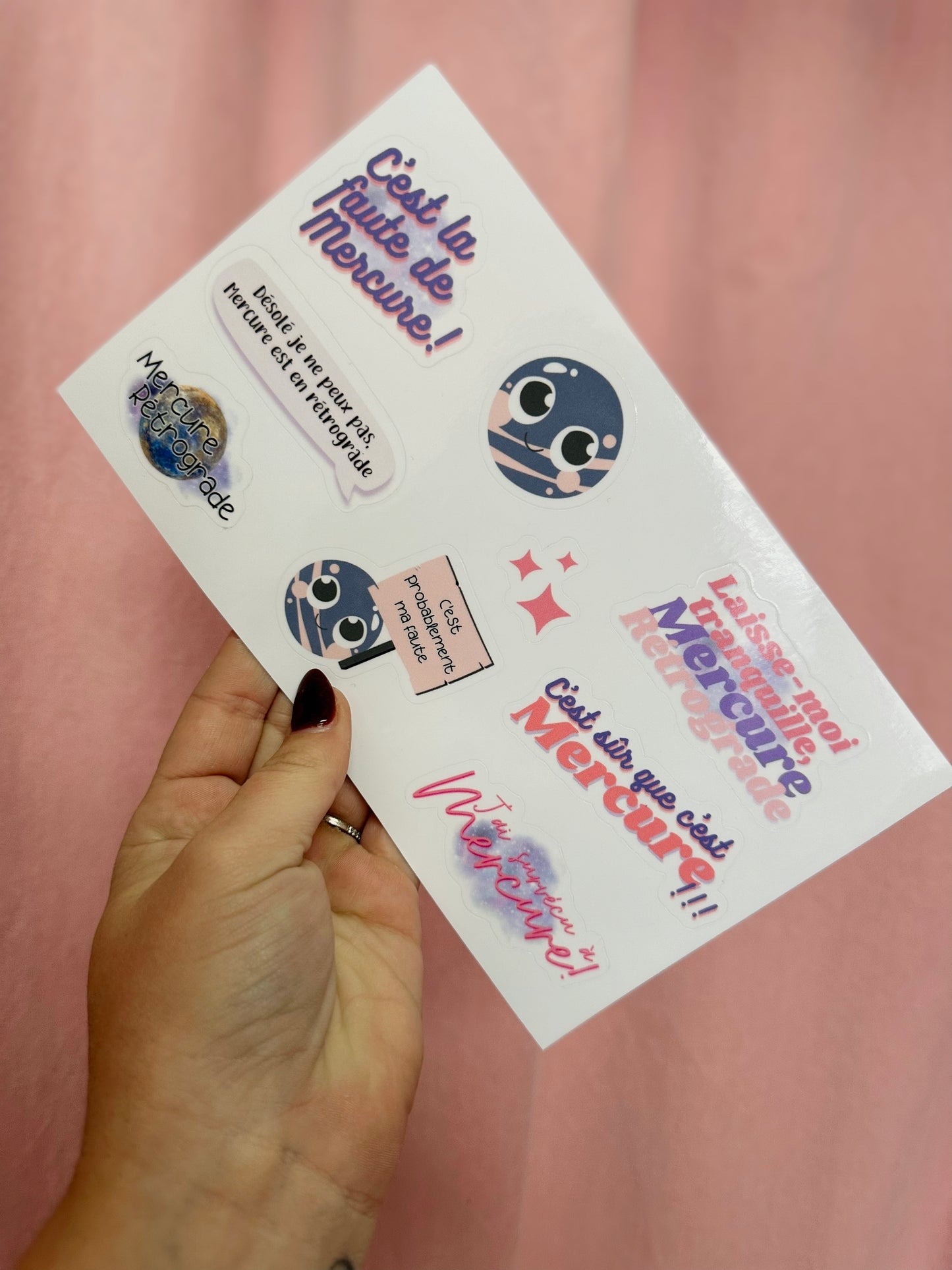 Autocollant laminé- Mercure rétrograde