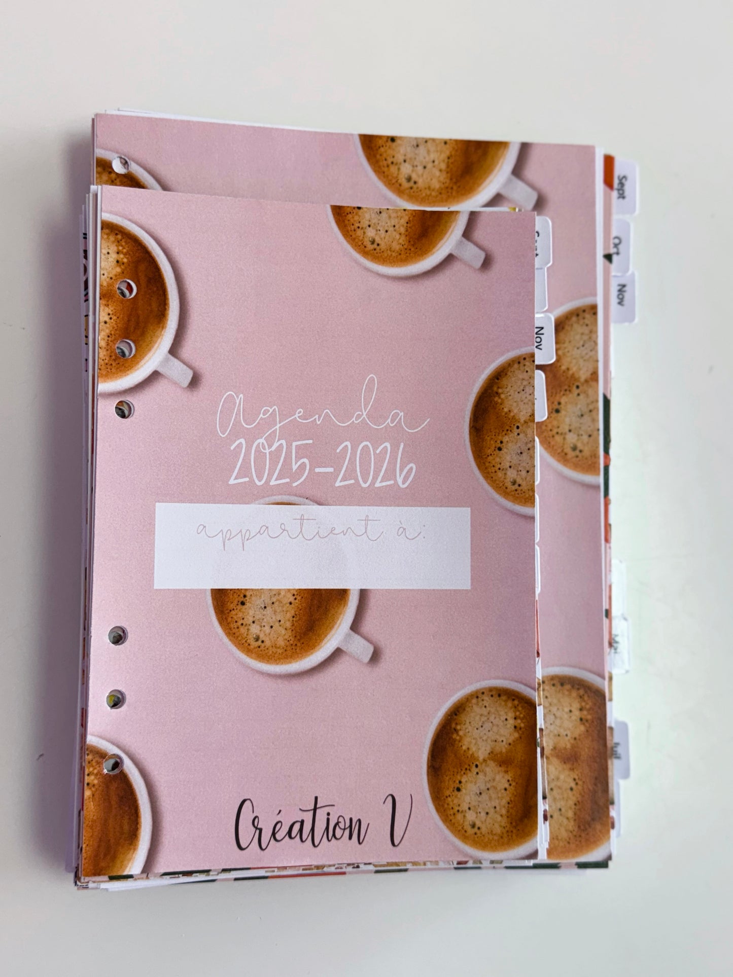 Feuilles-recharges pour agenda complète 25-26 - Disponible en petit & grand