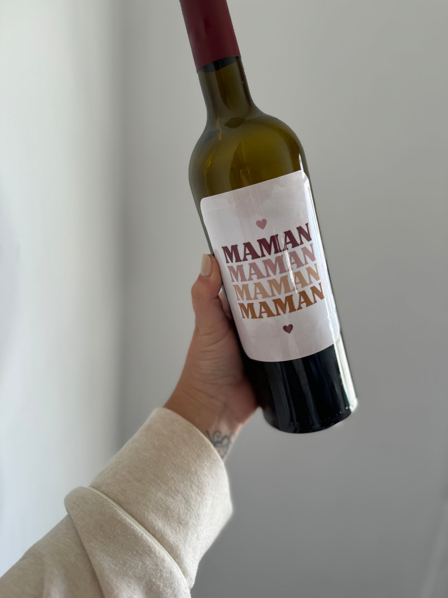 Étiquette à vin- Spécial fête des mères
