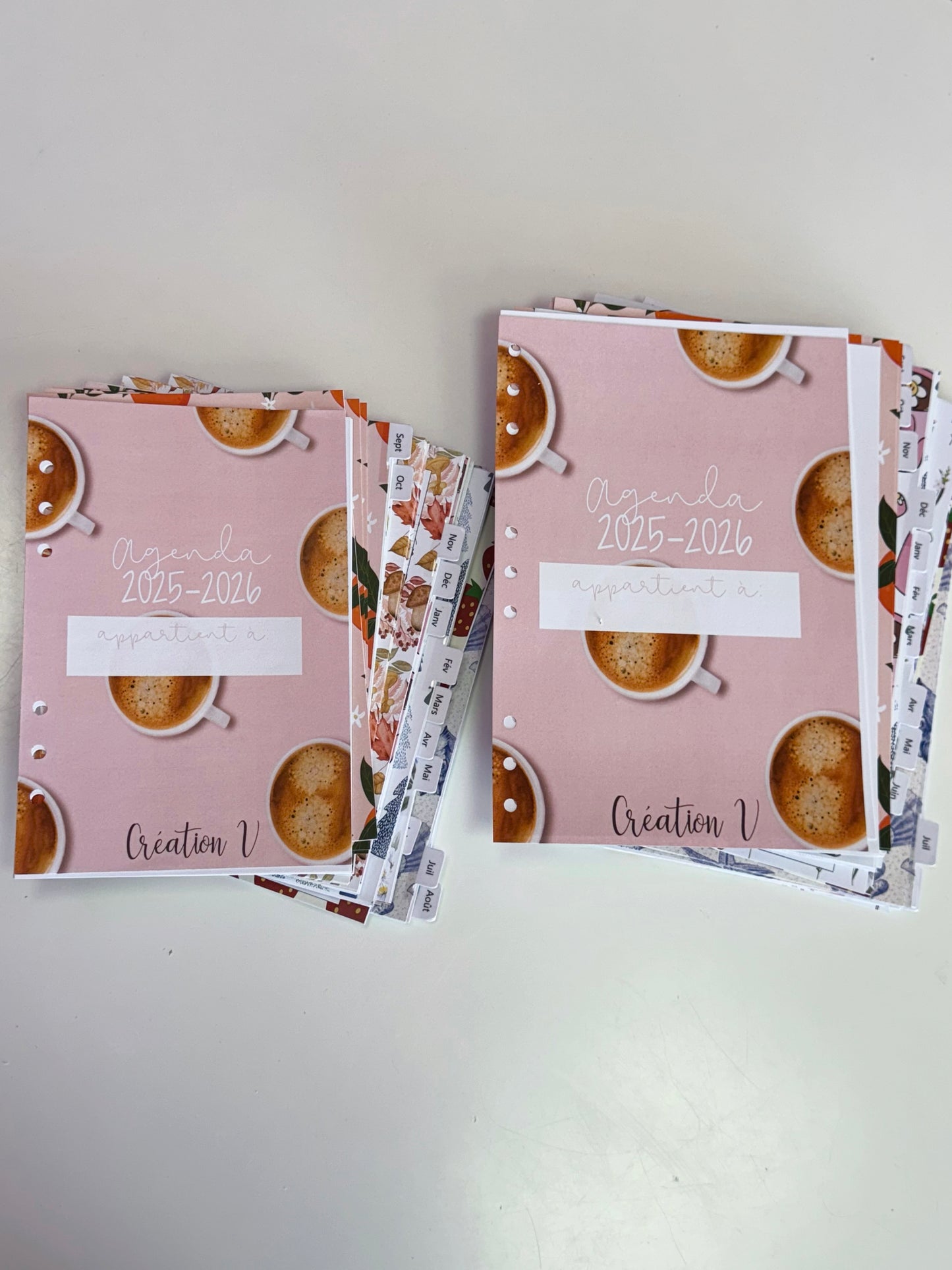 Feuilles-recharges pour agenda complète 25-26 - Disponible en petit & grand