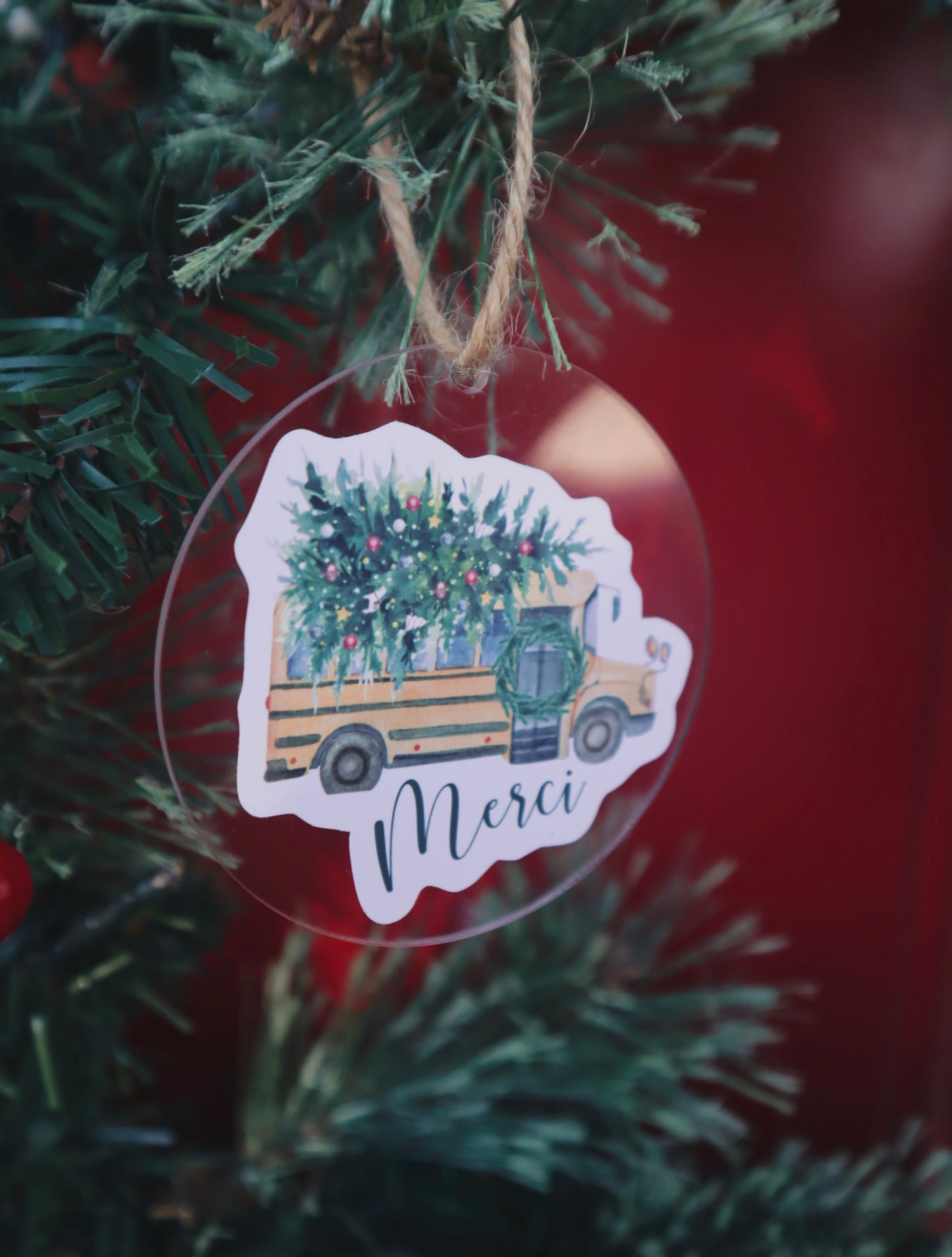 Boule de Noël pour chauffeur d'autobus-Nouveau modèle (avec ou sans boîte cadeau)