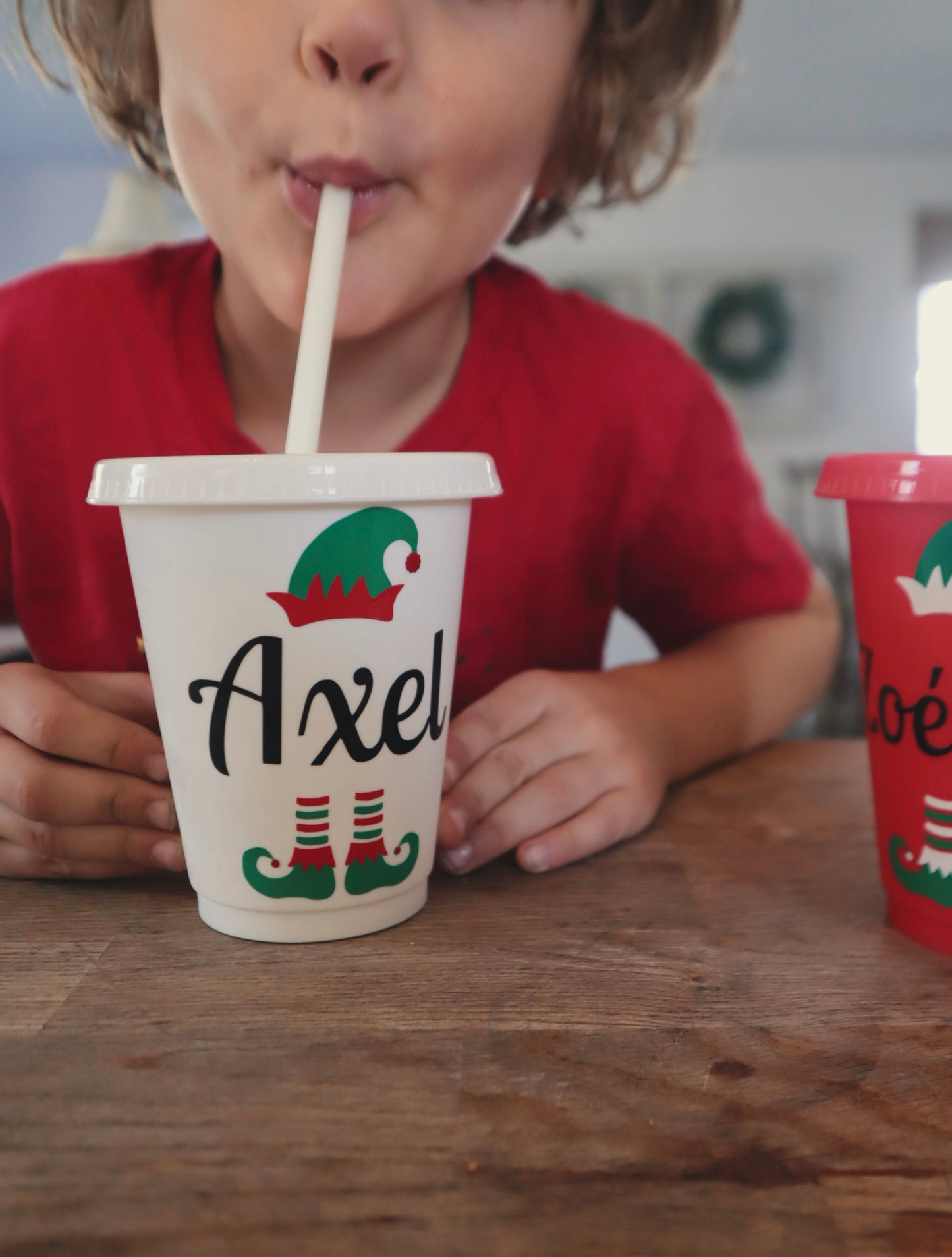 Verres en plastique avec couvercles, pailles, réutilisables, personnalisées! LUTINS