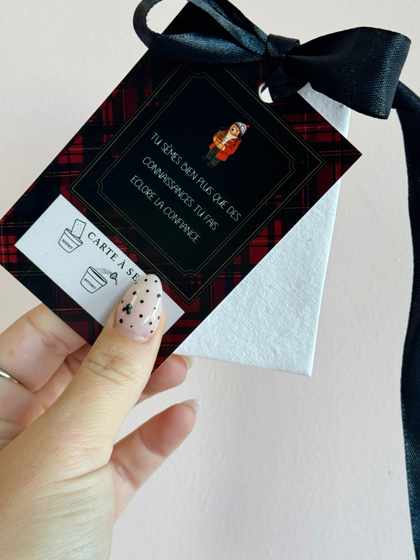 Cartes en papier de graines plantables avec graines de fleurs sauvages intégrées