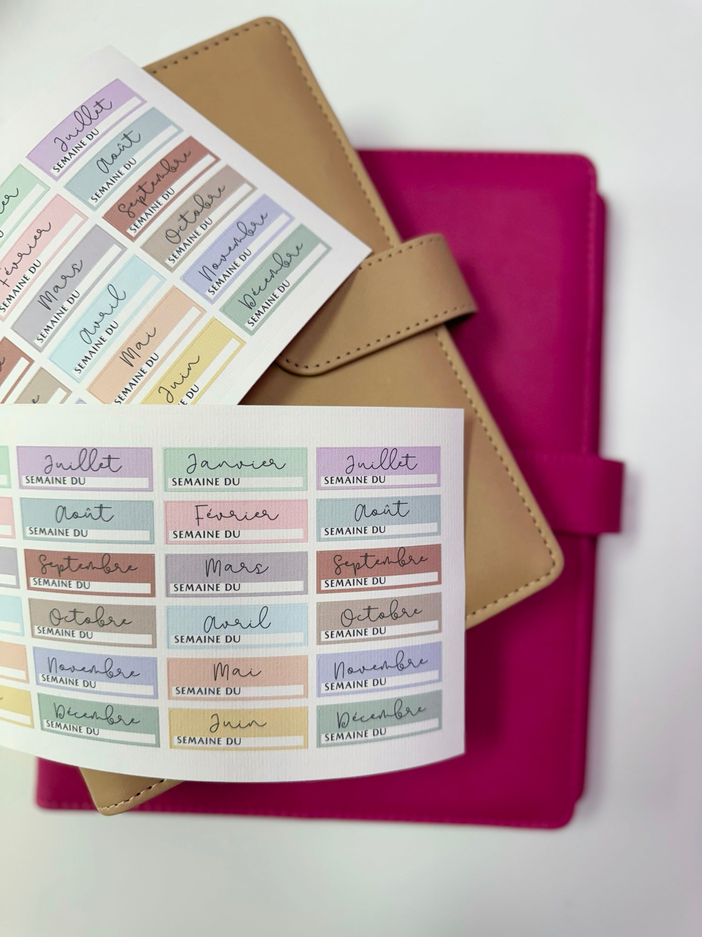 Feuilles pour agenda NON DATÉ - Disponible en petit & grand
