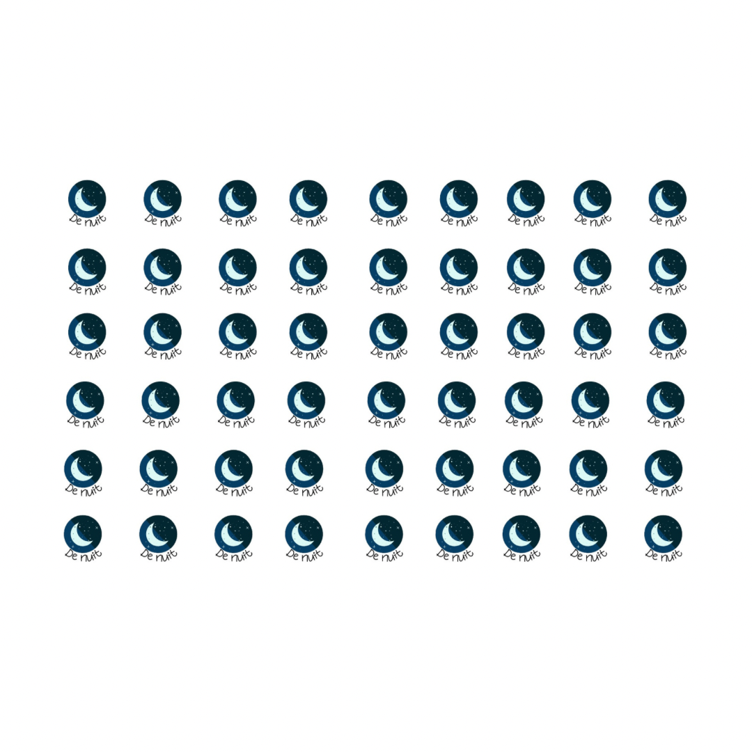 Autocollants pour agenda/planificateur- De nuit