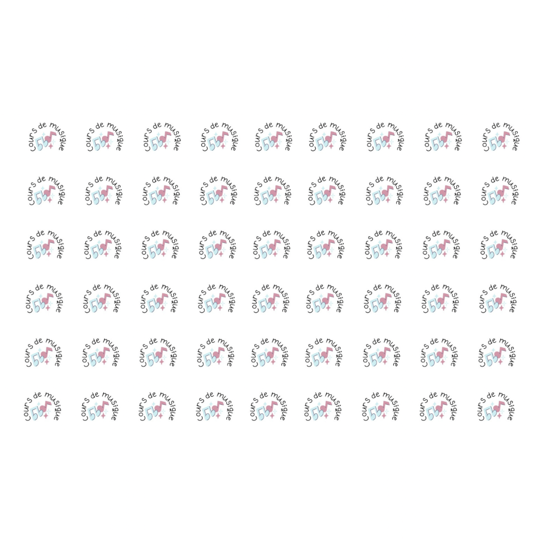 Autocollants pour agenda/planificateur-Cours de musique