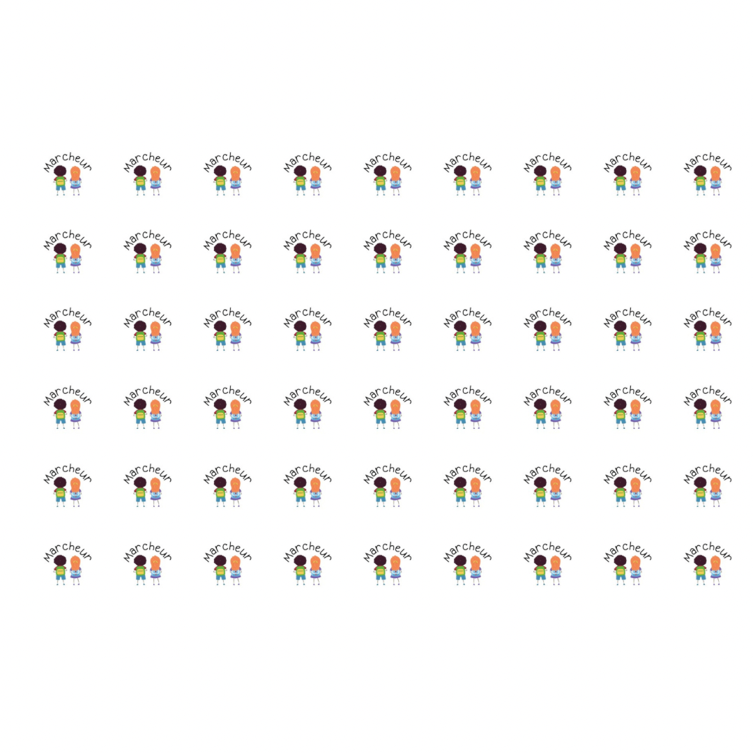 Autocollants pour agenda/planificateur-Marcheur