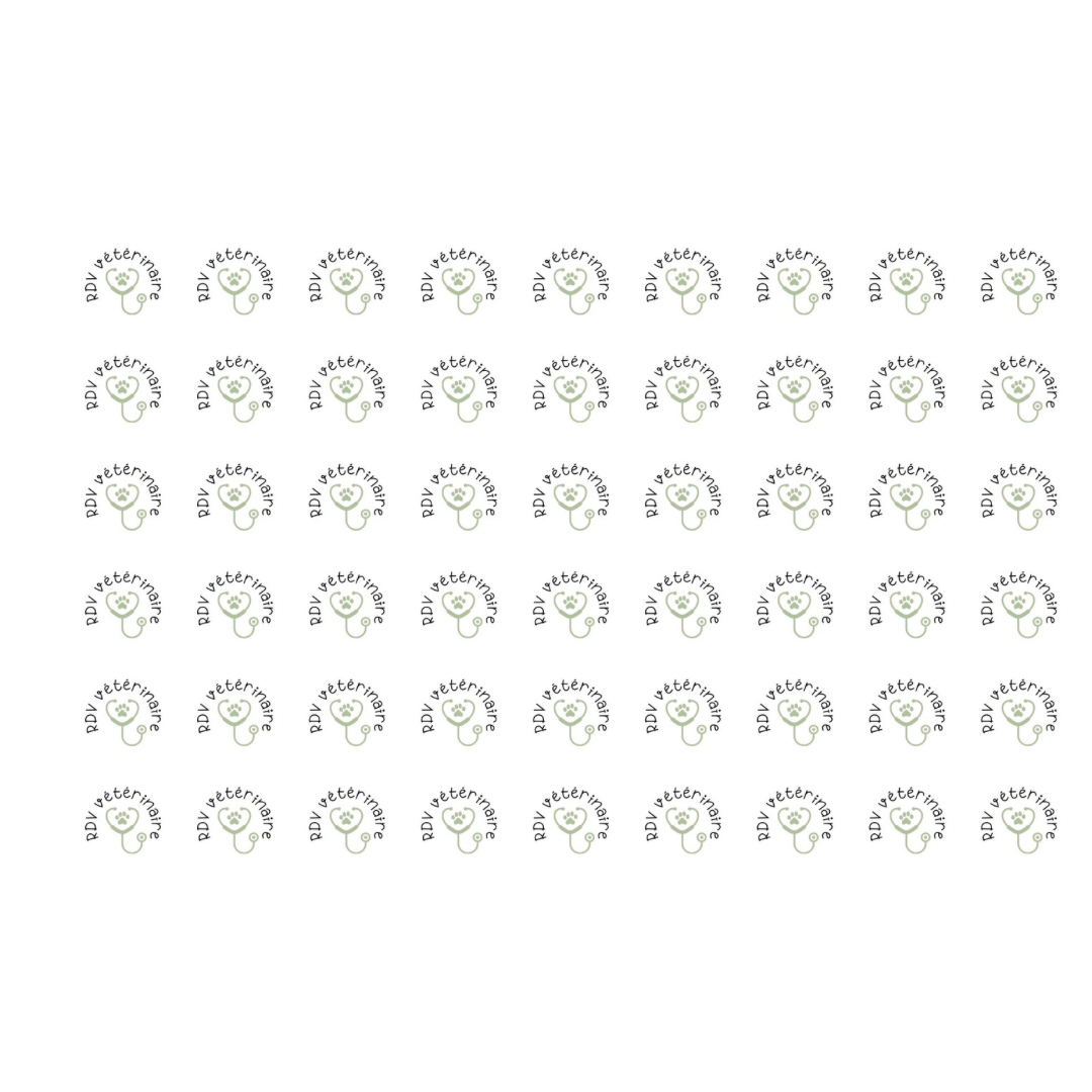 Autocollants pour agenda/planificateur-Rdv vétérinaire