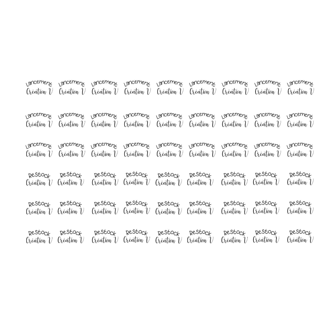 Autocollants pour agenda - Lancement/Restock Création V