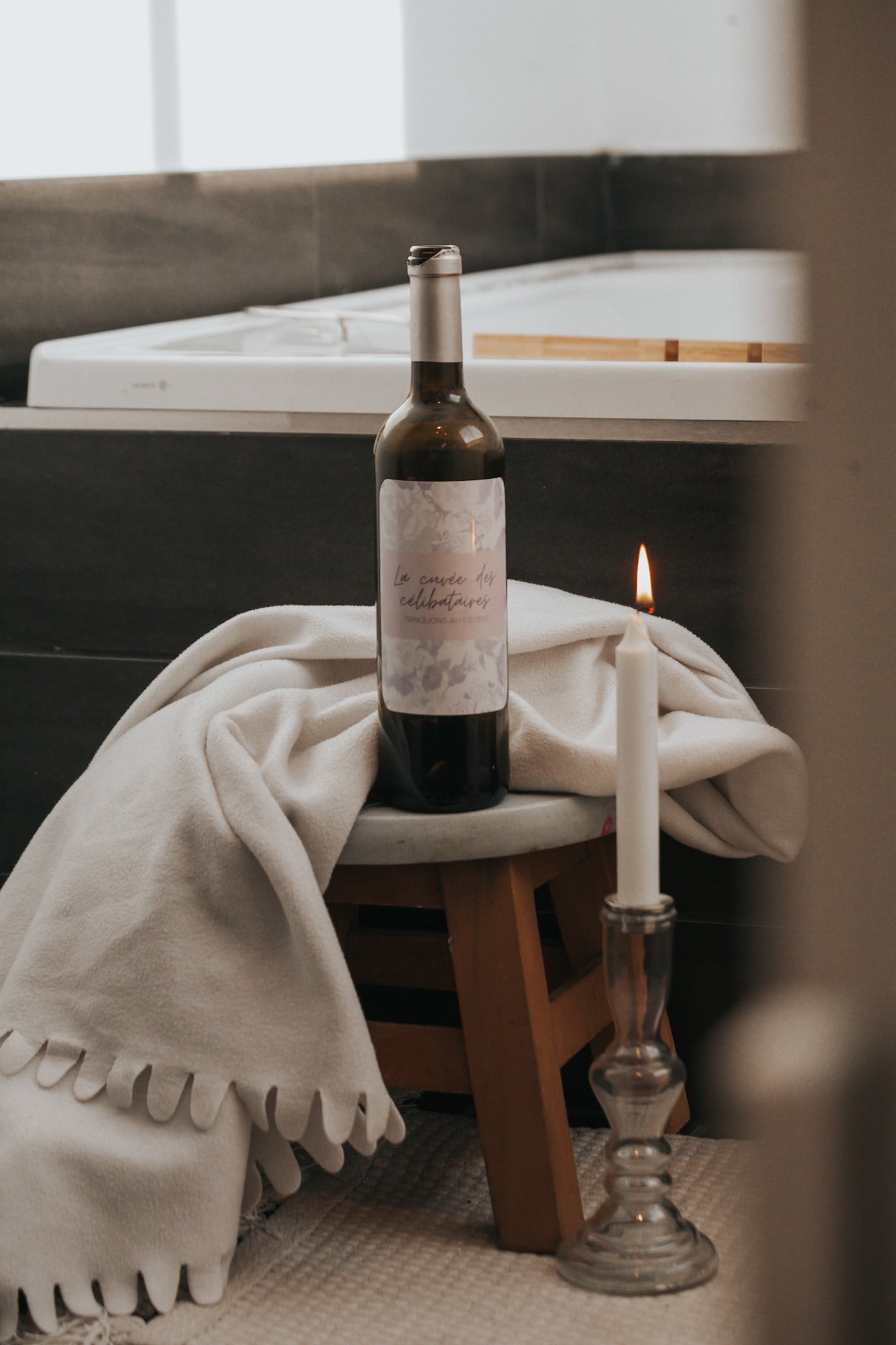 Étiquette à vin La cuvée des celibataires