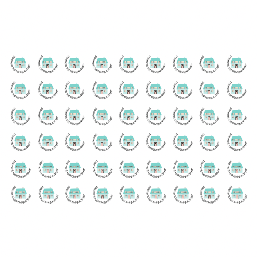 Autocollants pour agenda - Paiement hypothèque/loyer