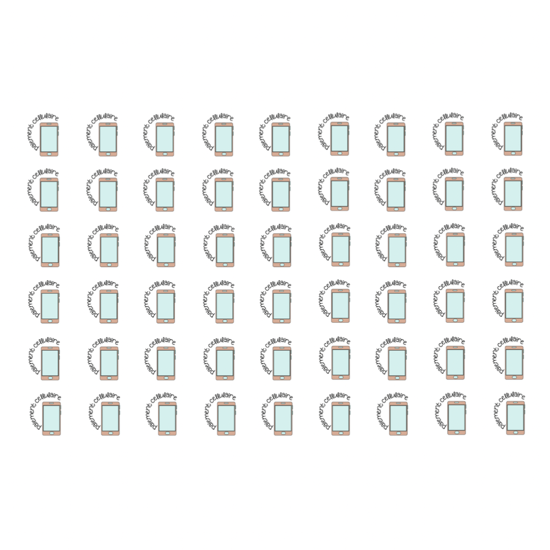 Autocollants pour agenda -Paiement cellulaire