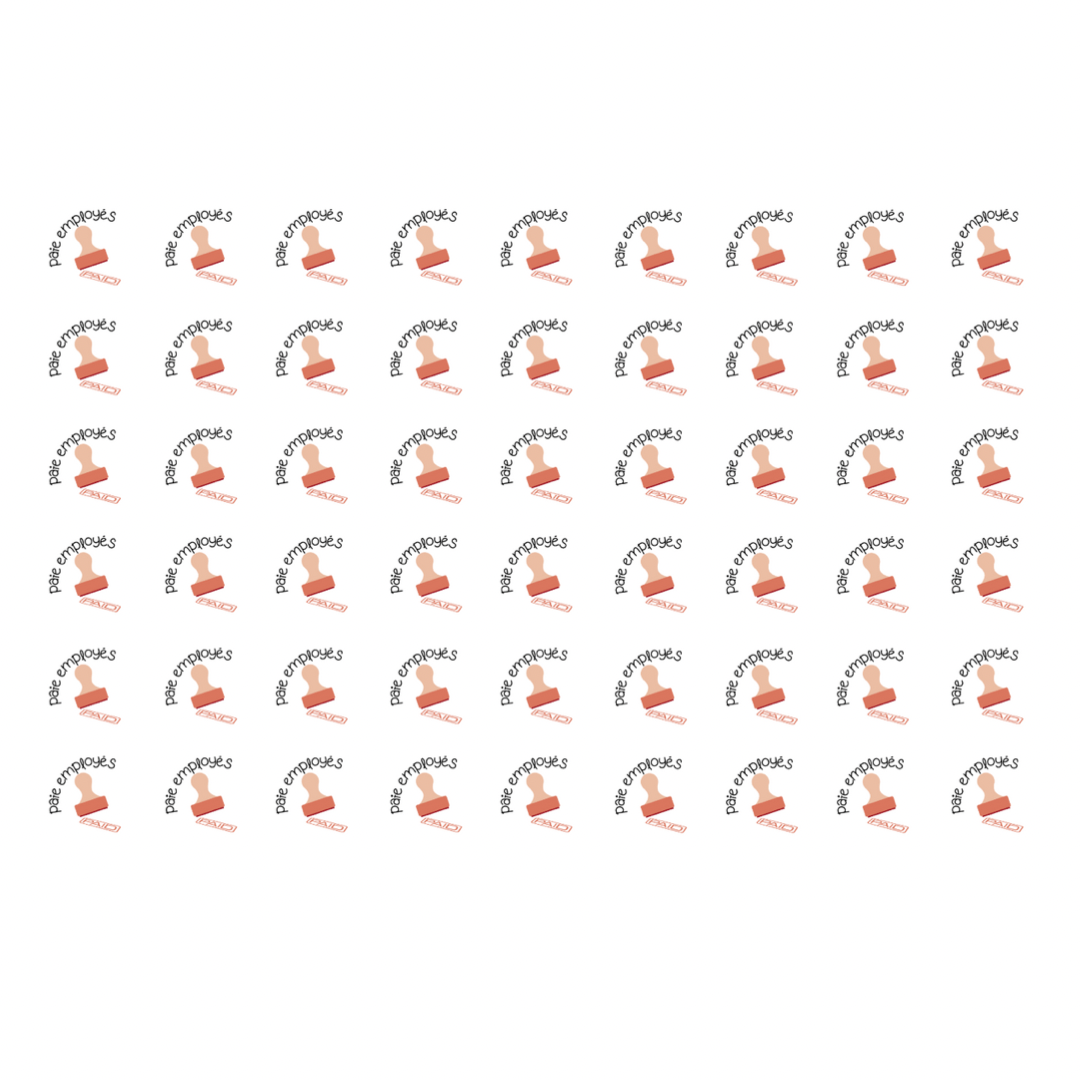 Autocollants pour agenda -Paie employés