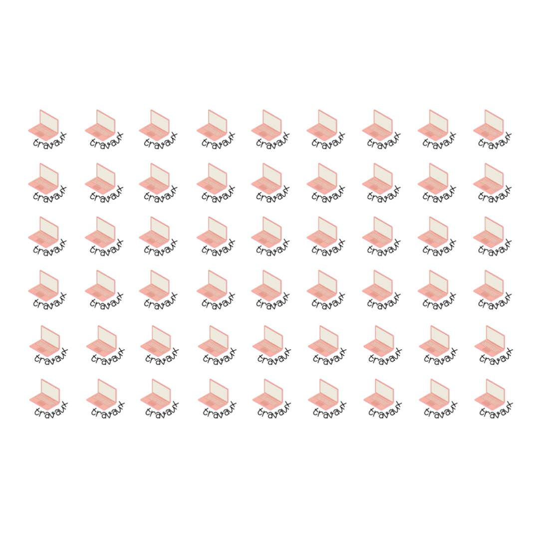 Autocollants pour agenda - Travaux