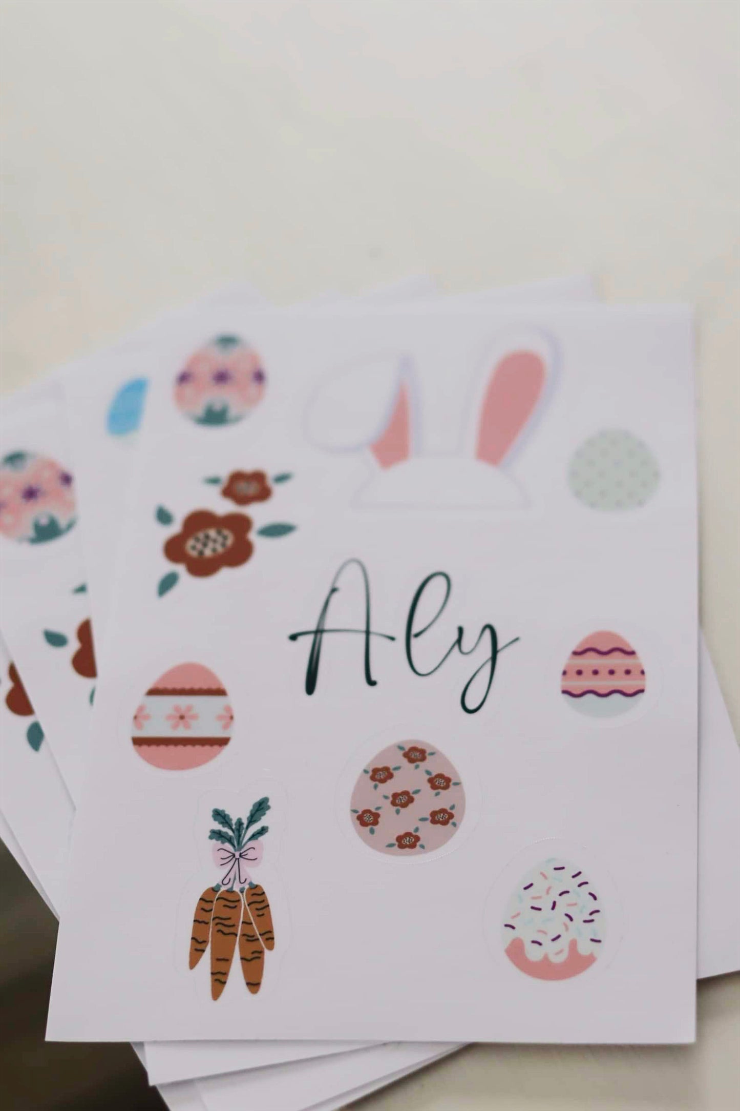 Feuille d’autocollant Pâques personnalisée