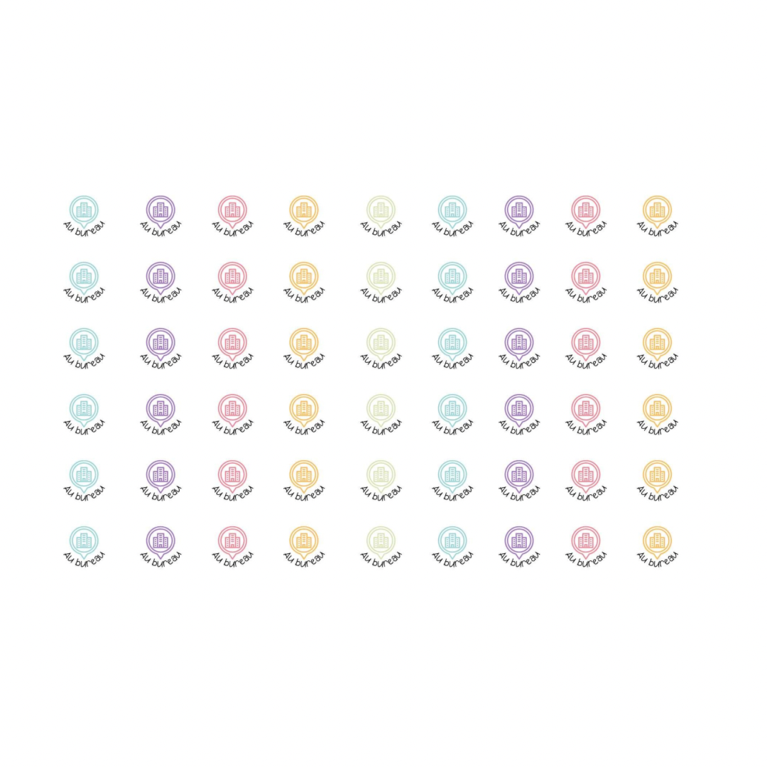 Autocollants pour agenda - Au bureau