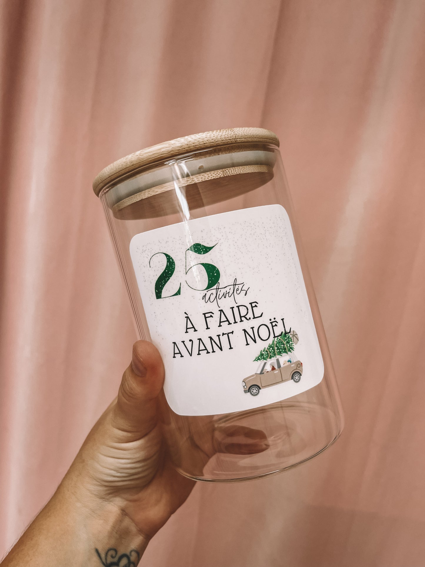 Bocal en vitre pour activités