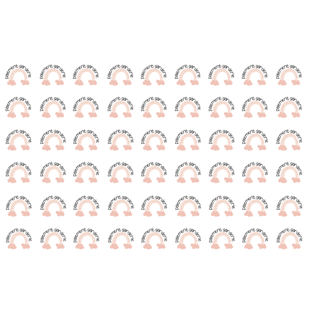 Autocollants pour agenda -Paiement garderie