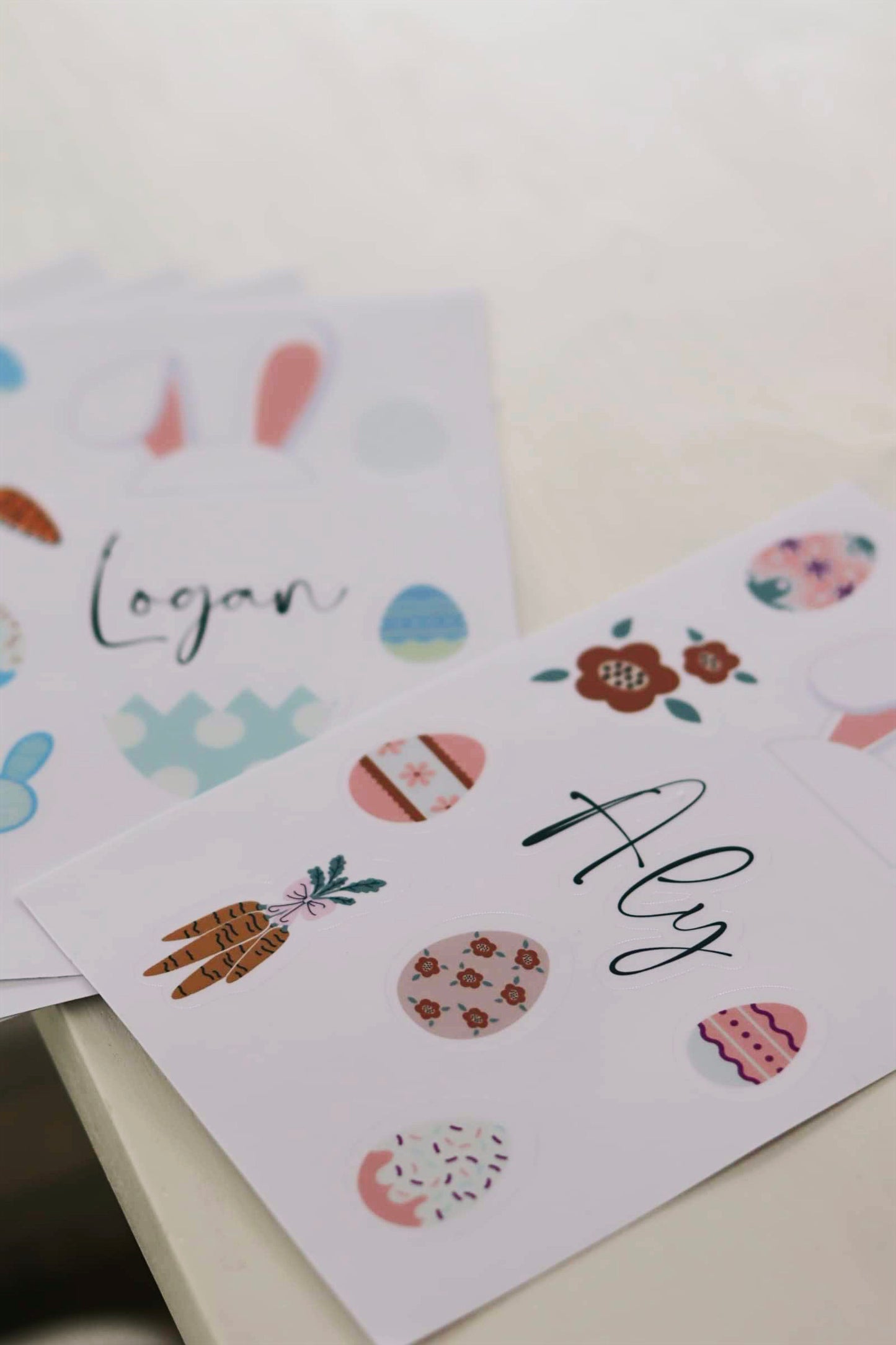 Feuille d’autocollant Pâques personnalisée