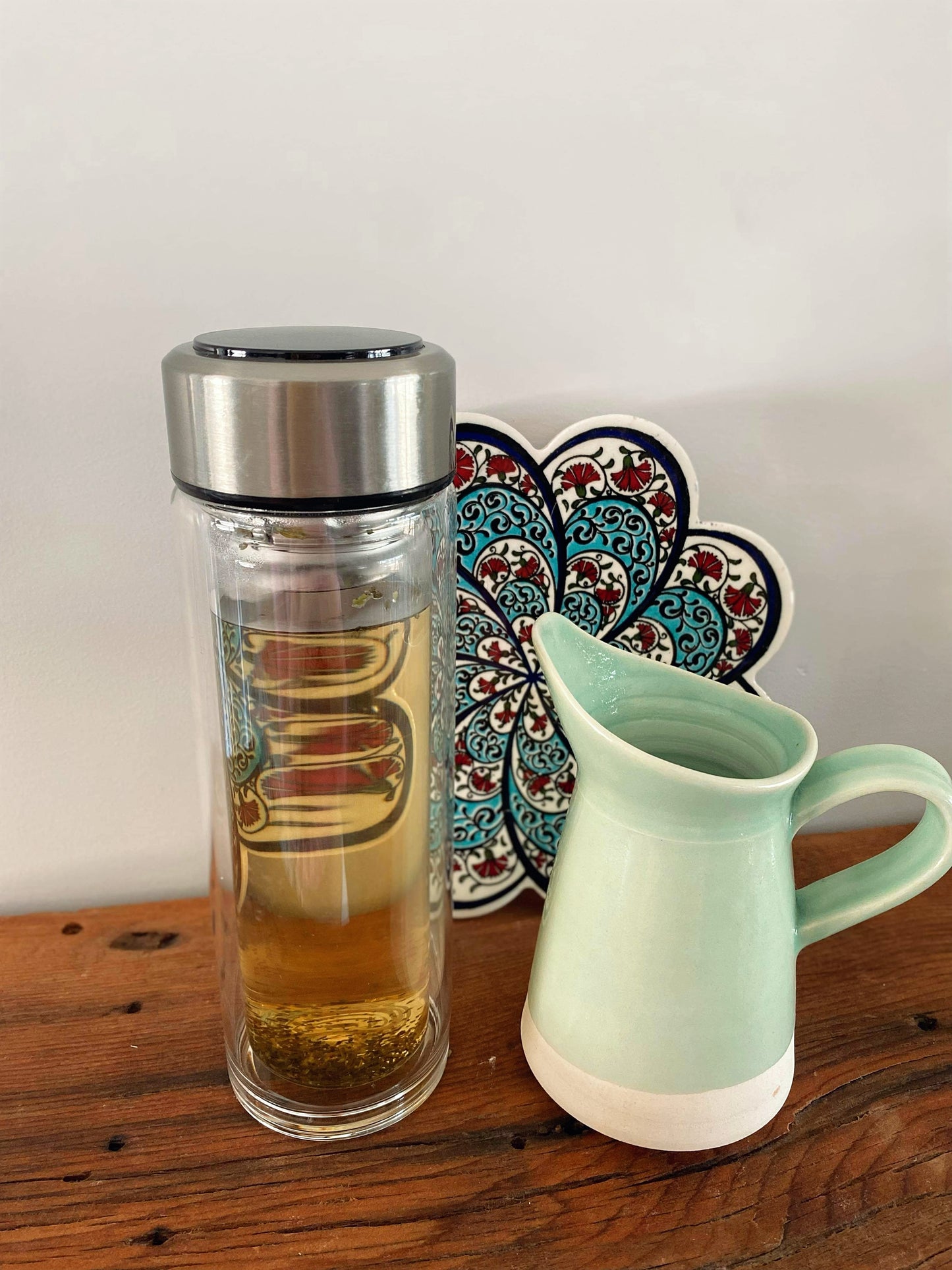 Bouteille-tasse de thé en vitre numérique (5 couleurs)