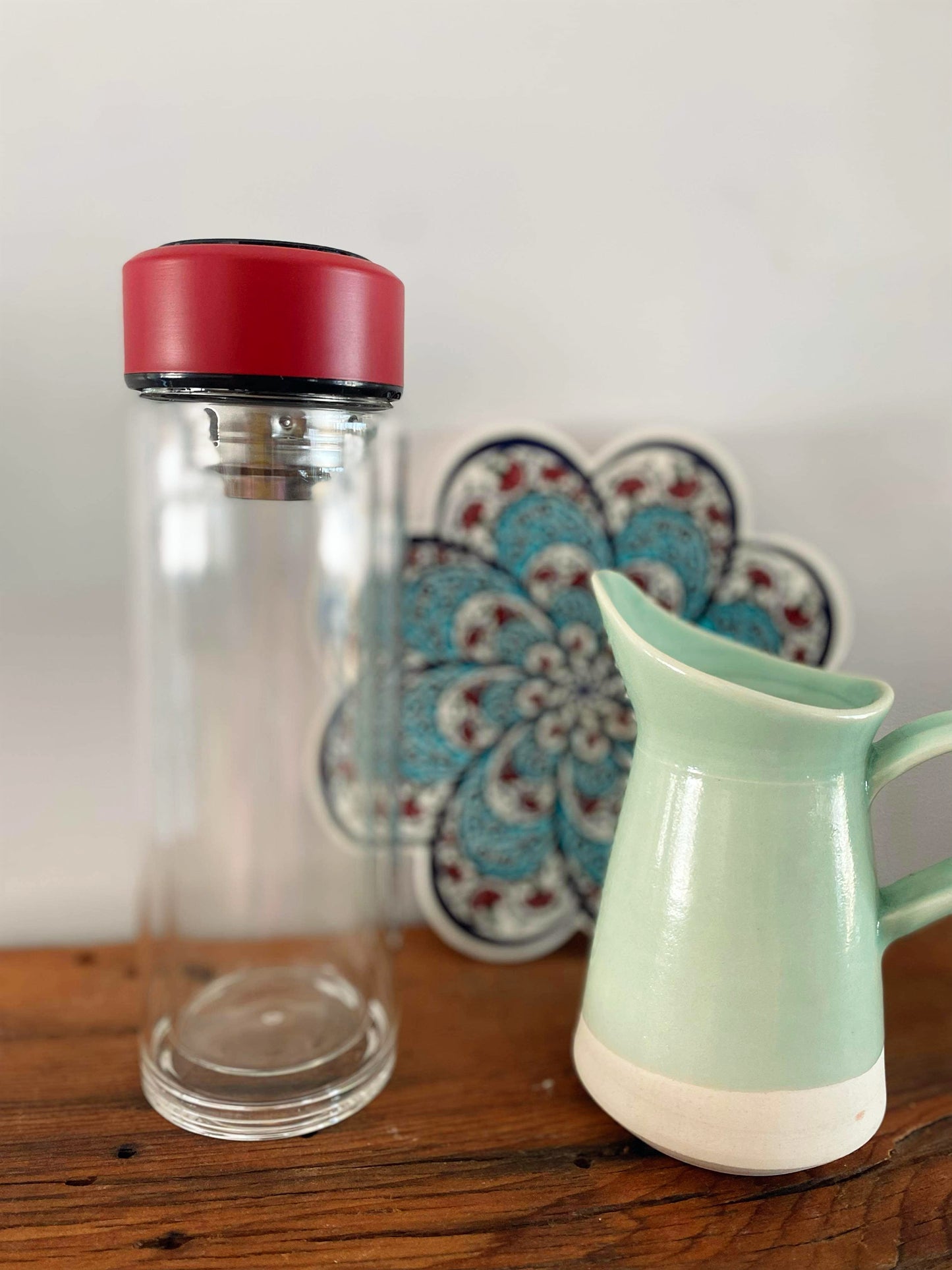 Bouteille-tasse de thé en vitre numérique (5 couleurs)