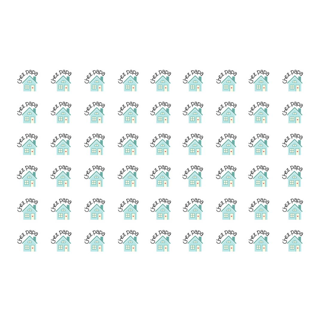 Autocollants pour agenda - Chez papa