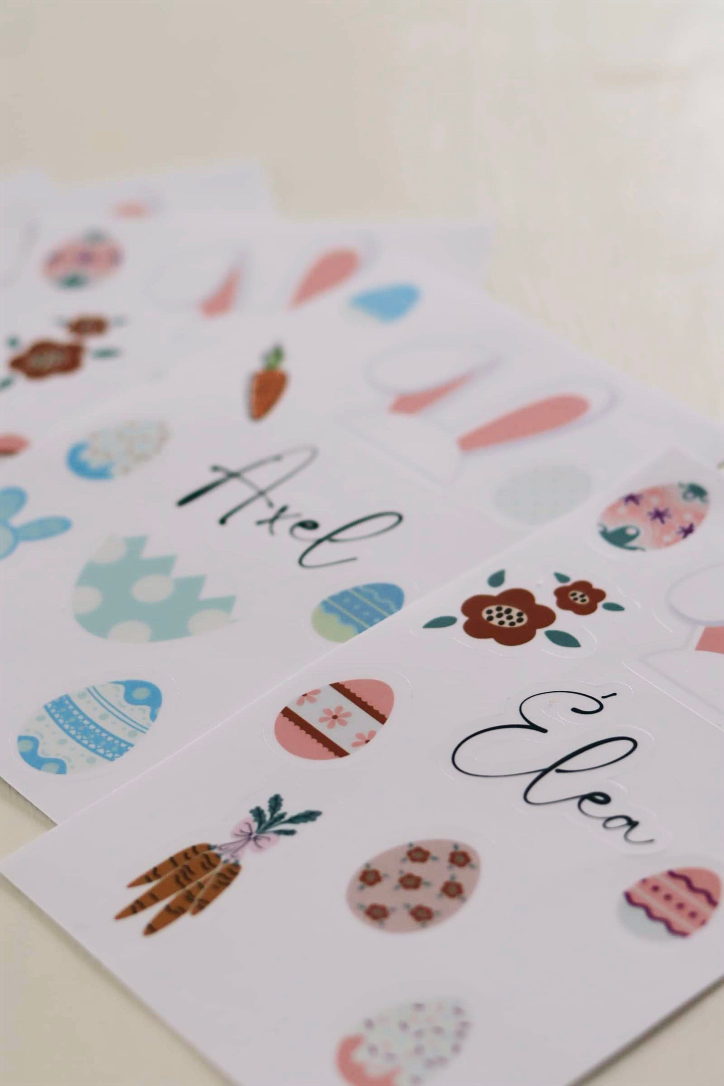 Feuille d’autocollant Pâques personnalisée