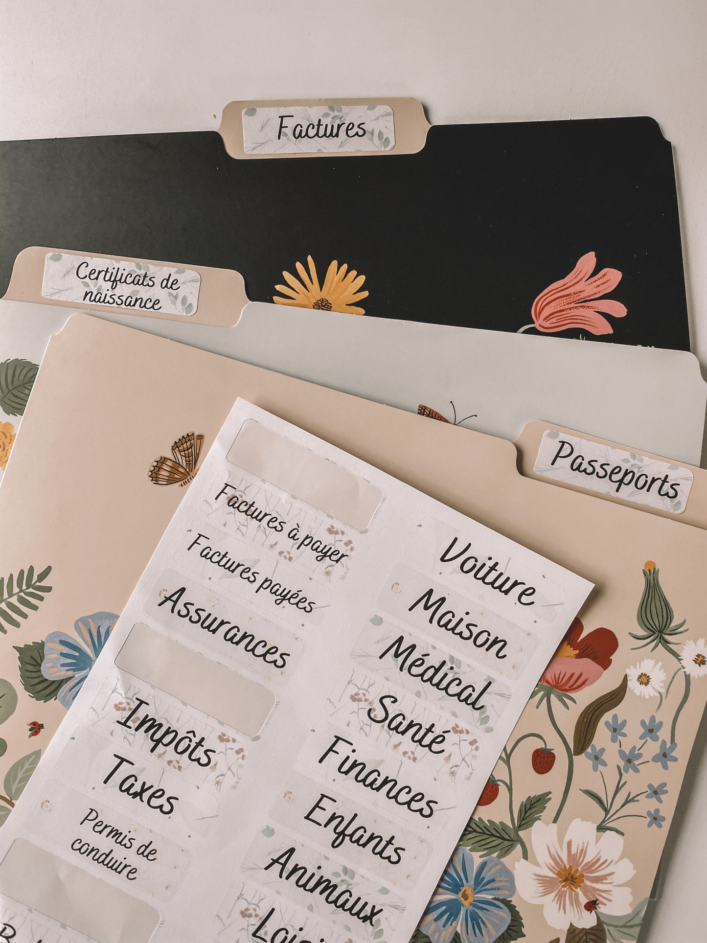 Étiquettes d'onglet de planificateur pour Bureau/maison