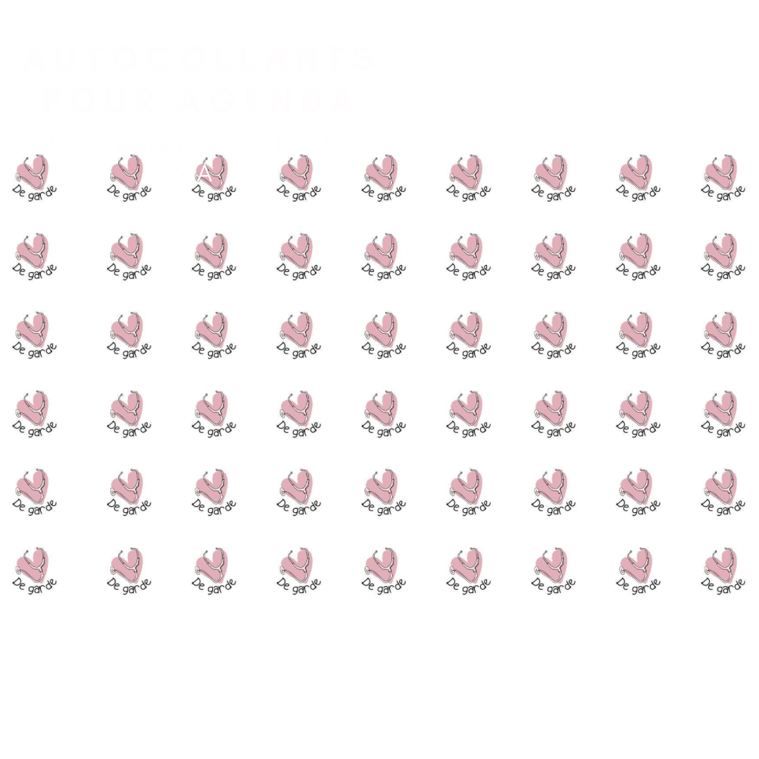 Autocollants pour agenda - De garde