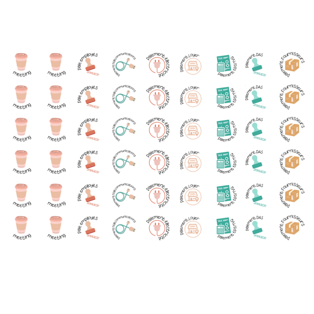 Autocollants pour agenda -Pour entrepreneur