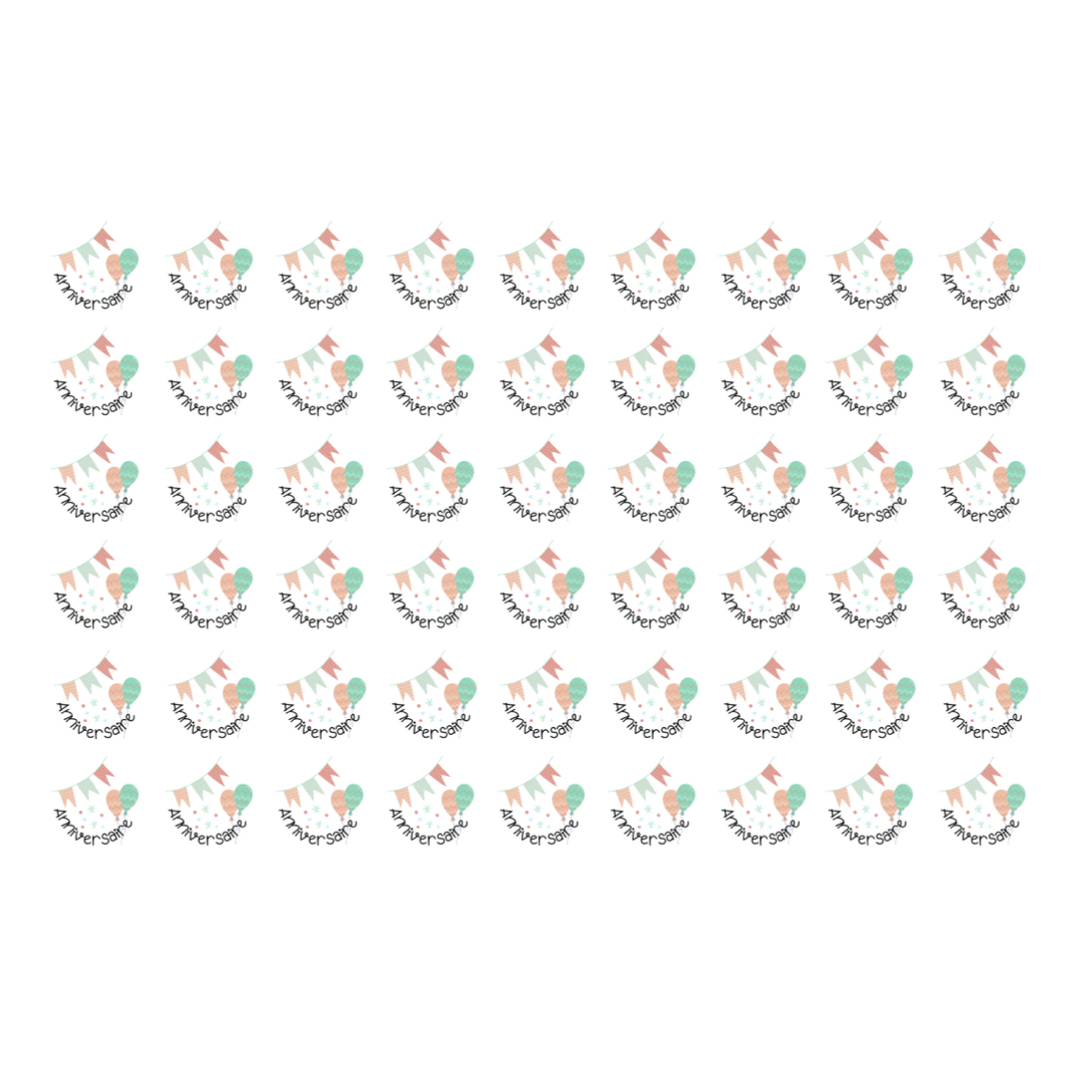 Autocollants pour agenda - Anniversaire