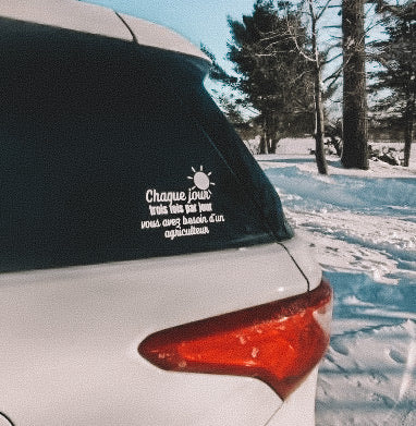 Autocollant Chaque jour 3 x par jour vous avez besoin d'un agriculteur