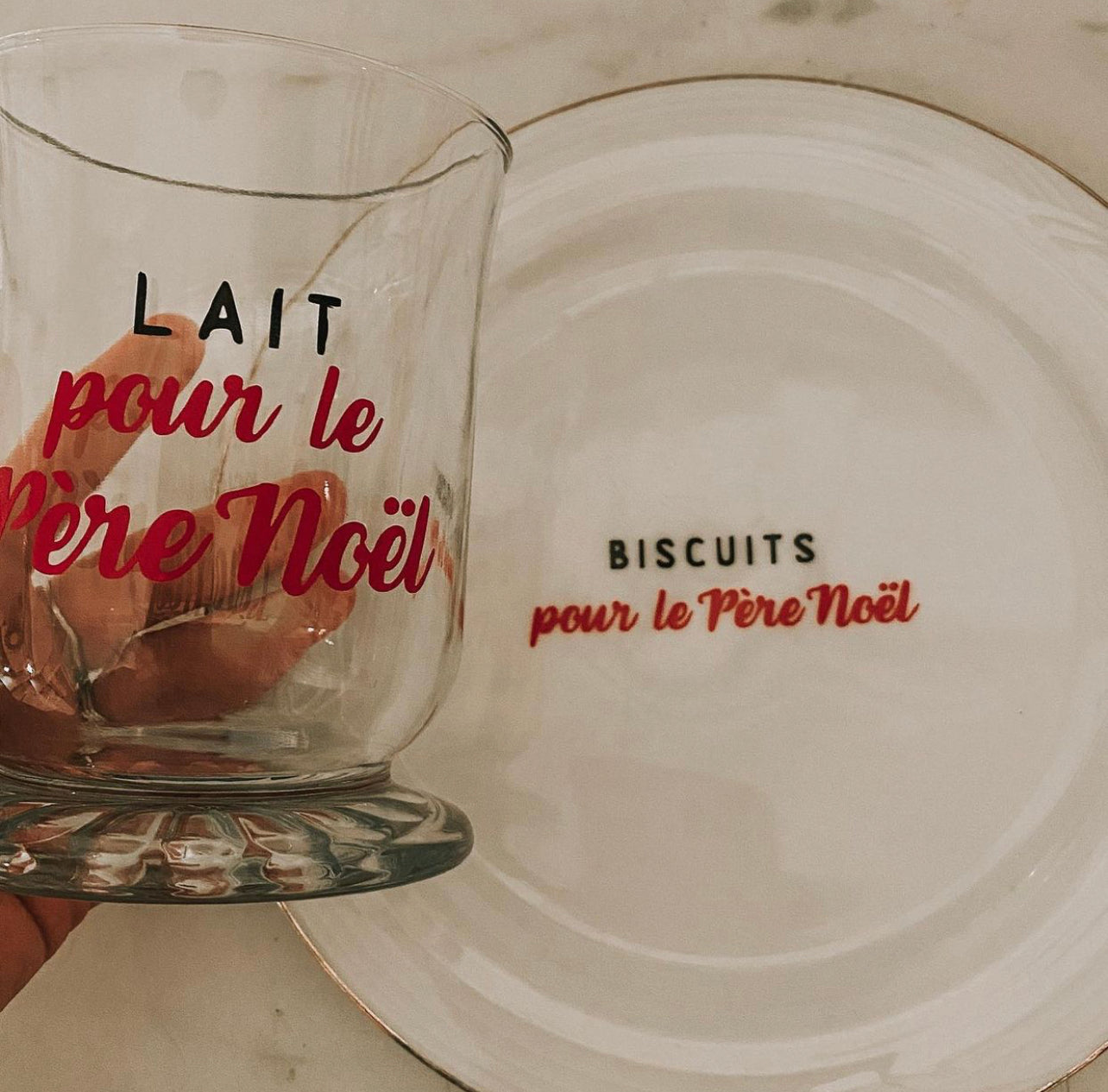 lait/biscuits pour le père noël modèle Vintage