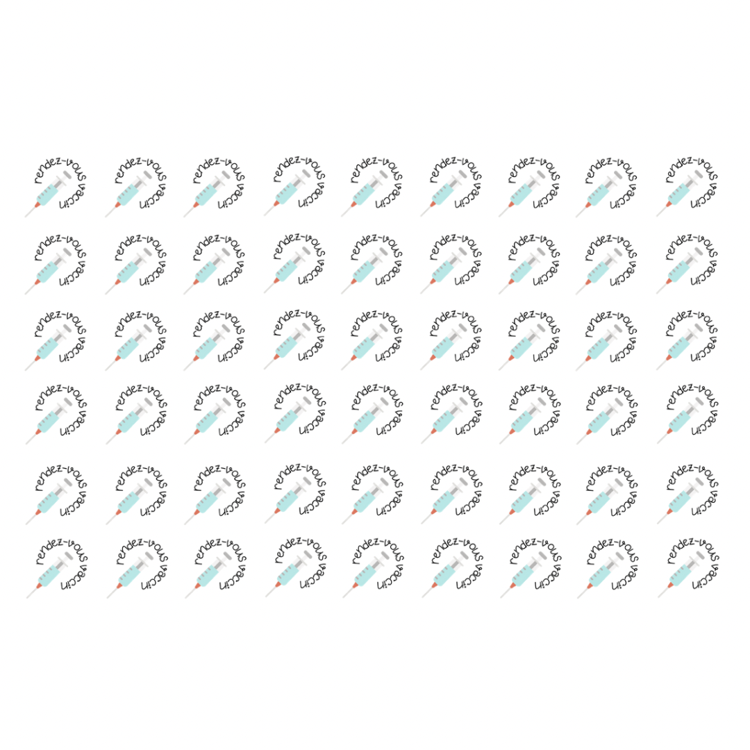 Autocollants pour agenda -Rendez-vous vaccin