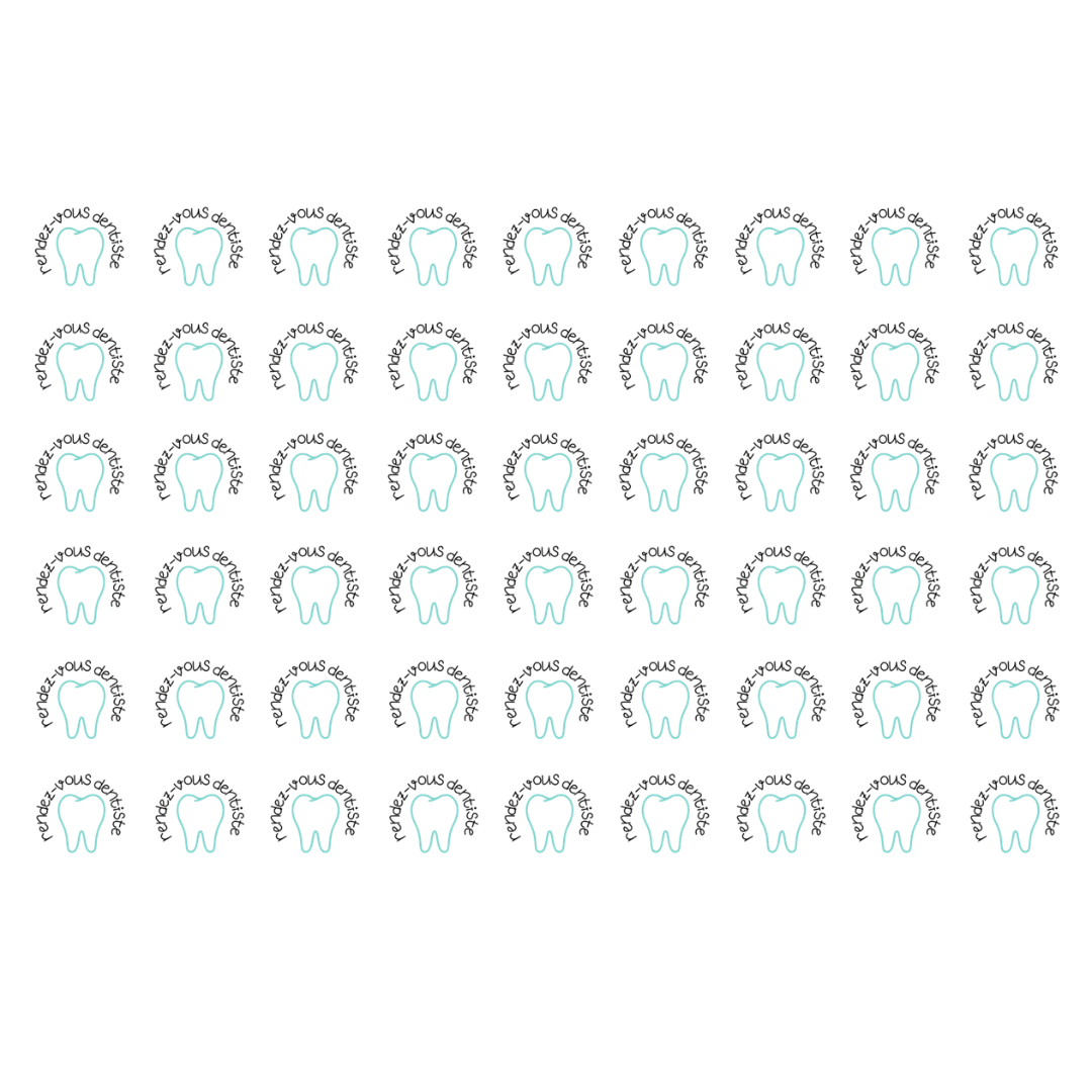 Autocollants pour agenda -Rendez-vous dentiste