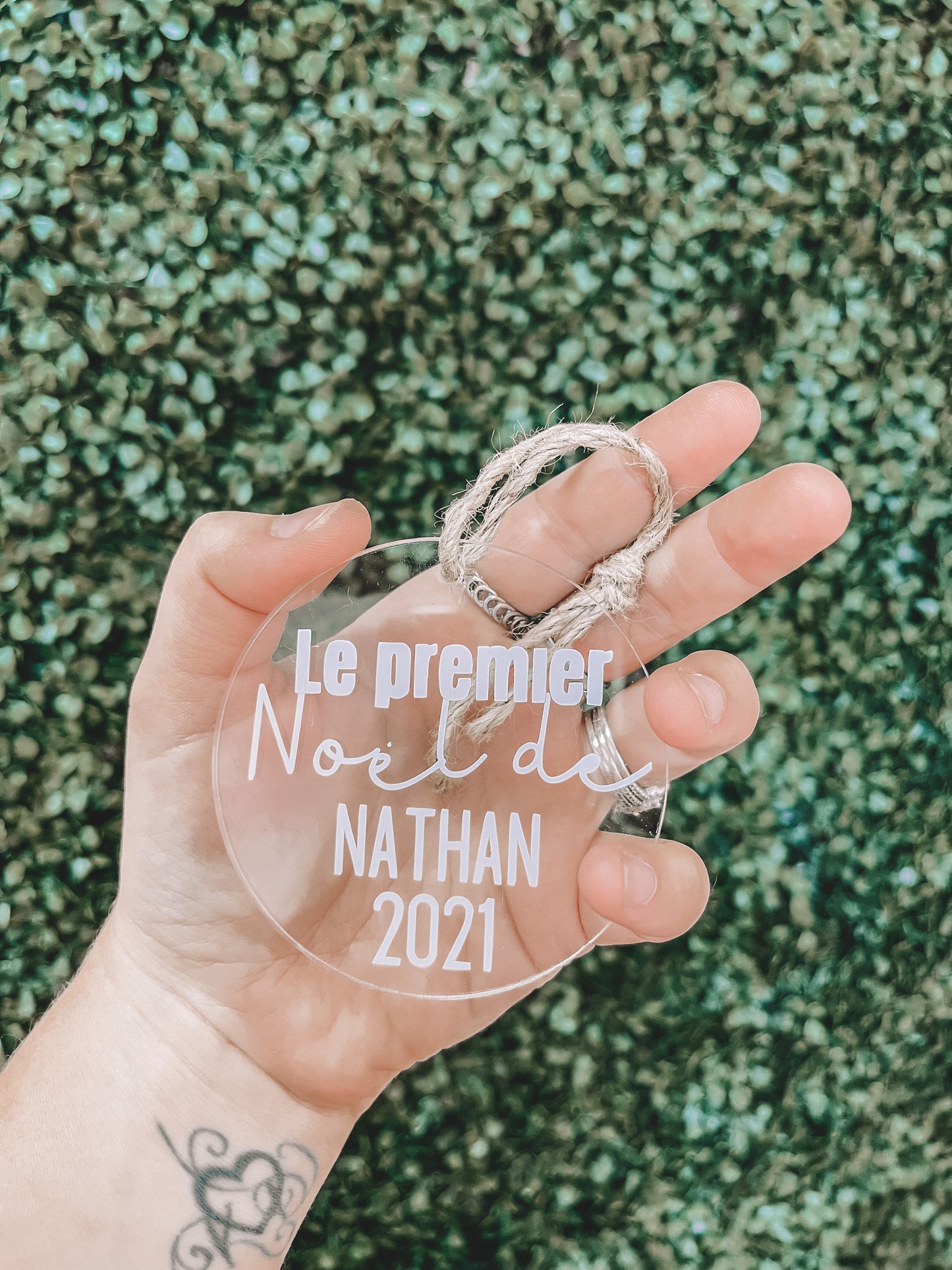 Boule de Noël Le premier Noël de_________(avec ou sans boîte cadeau)
