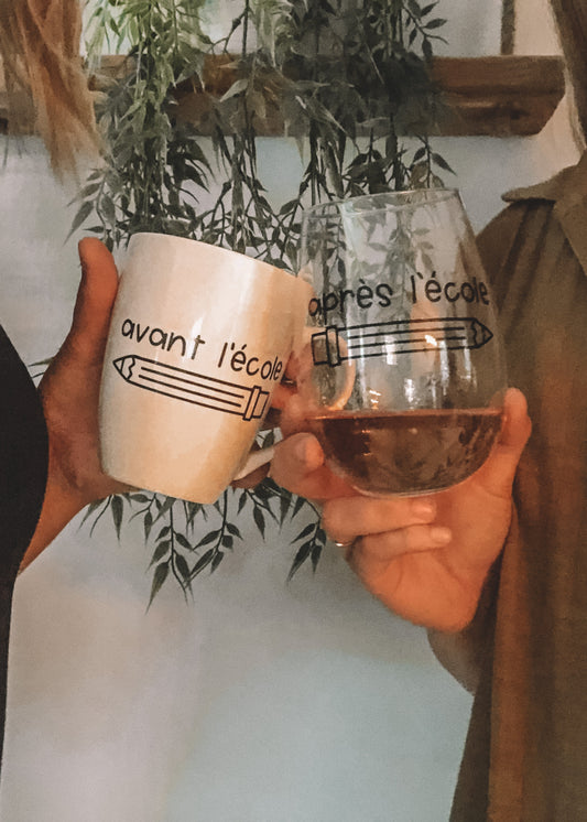 Autocollant Duo avant/après l'école