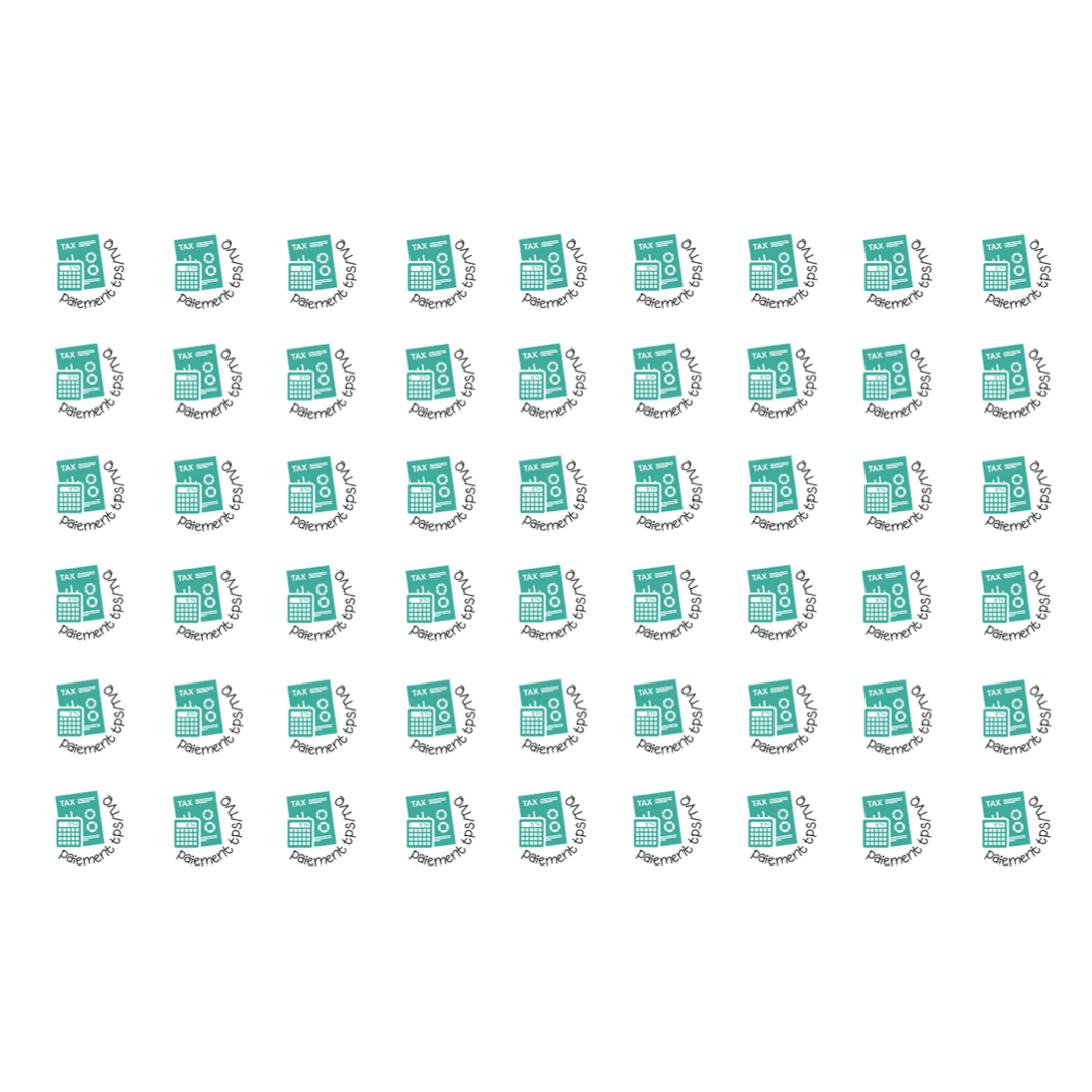 Autocollants pour agenda -Paiement TPS/TVQ