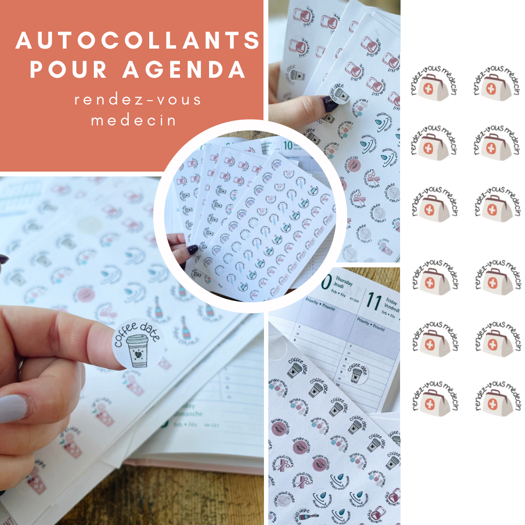 Autocollants pour agenda -Rendez-vous médecin