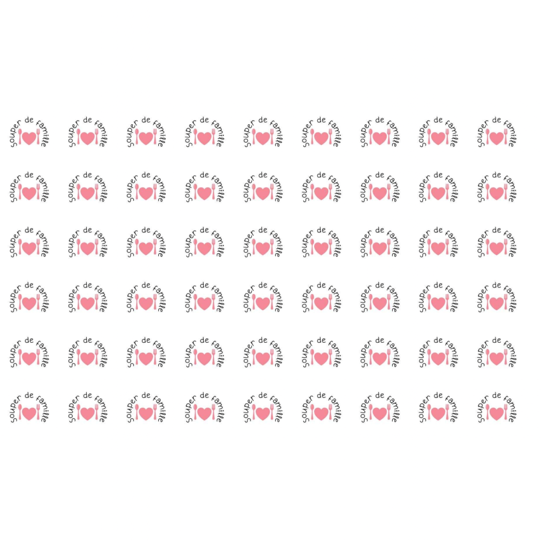 Autocollants pour agenda -Souper en famille