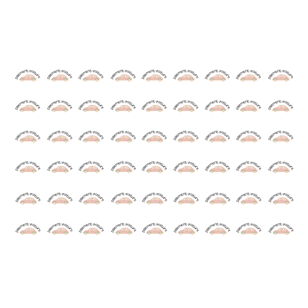 Autocollants pour agenda -Paiement voiture