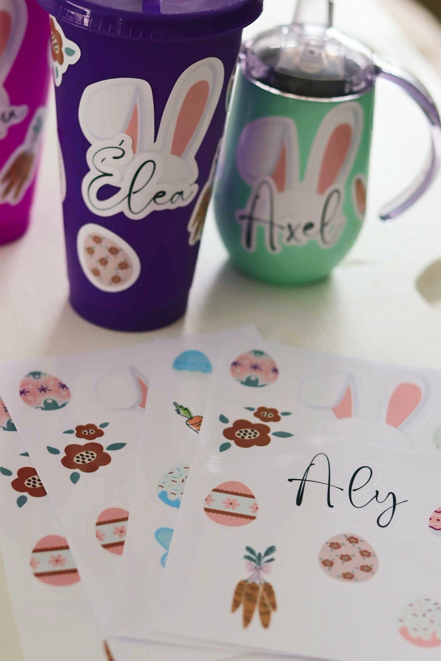 Feuille d’autocollant Pâques personnalisée