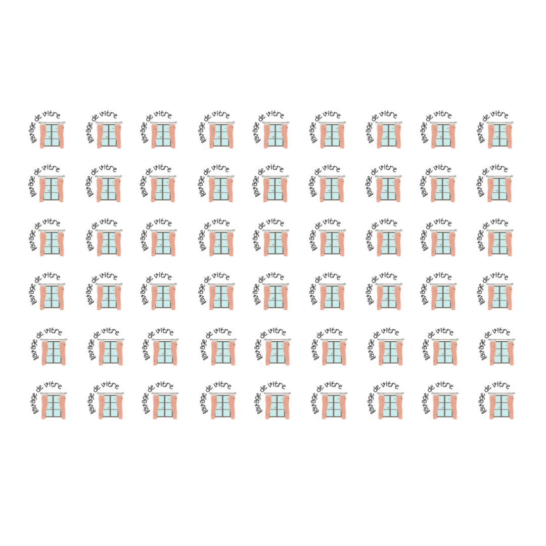 Autocollants pour agenda - Lavage de vitre