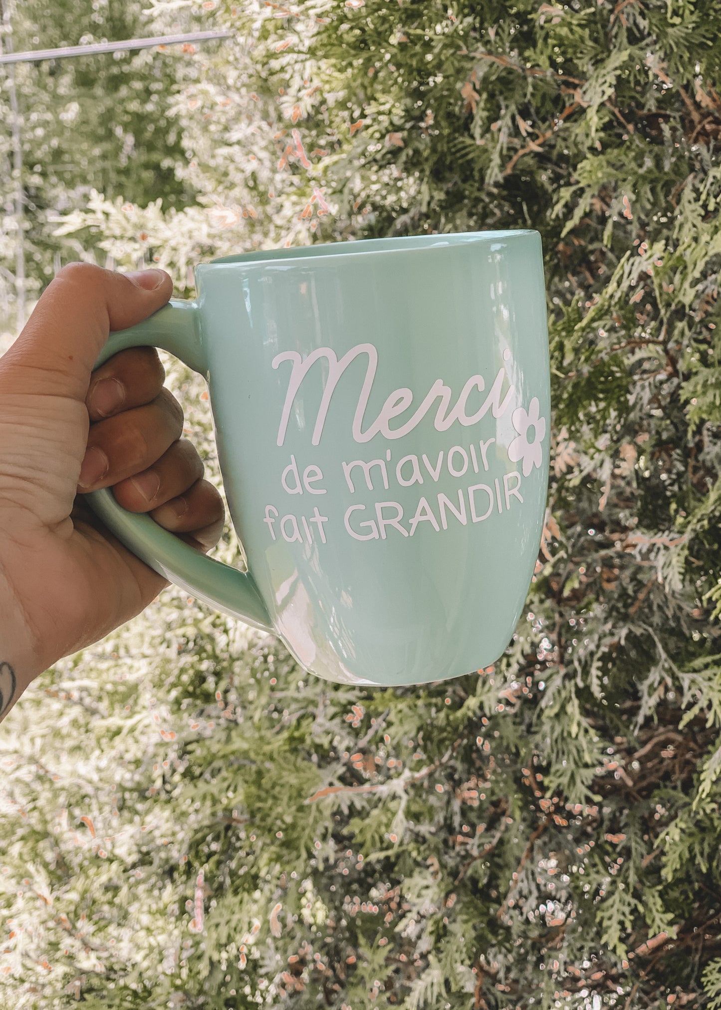 Autocollant Merci de m'avoir fait grandir / de me faire grandir