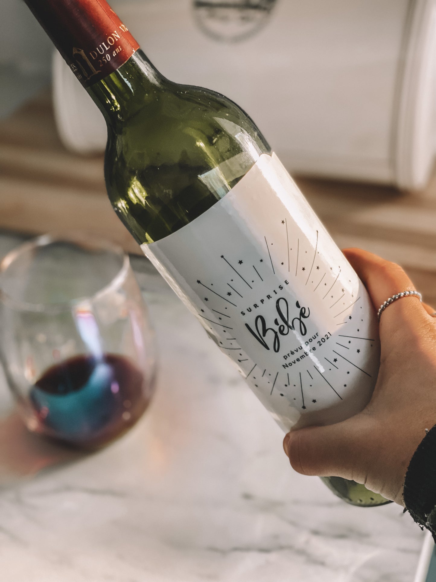 Étiquette à vin Bébé prévue (personnalisé)