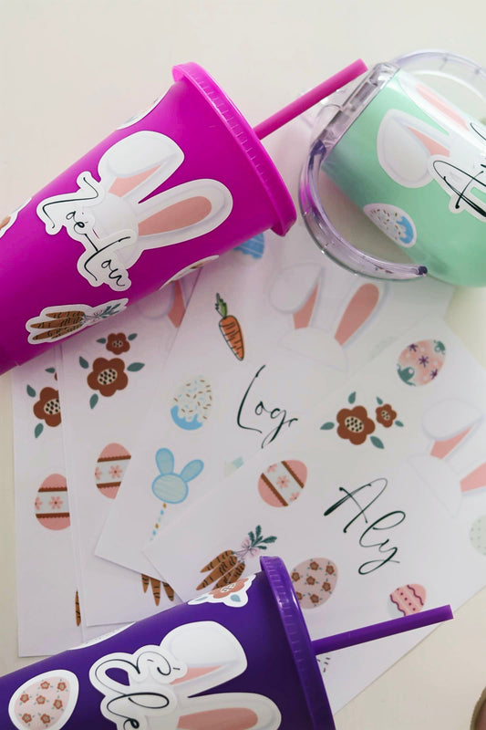 Feuille d’autocollant Pâques personnalisée