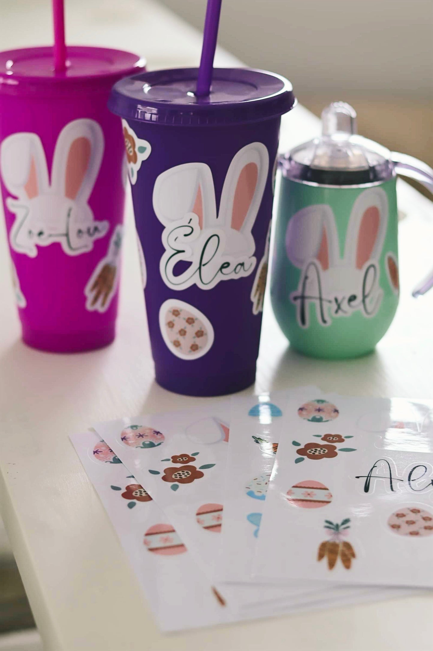 Feuille d’autocollant Pâques personnalisée