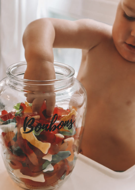 Autocollant bonbons-chocolat