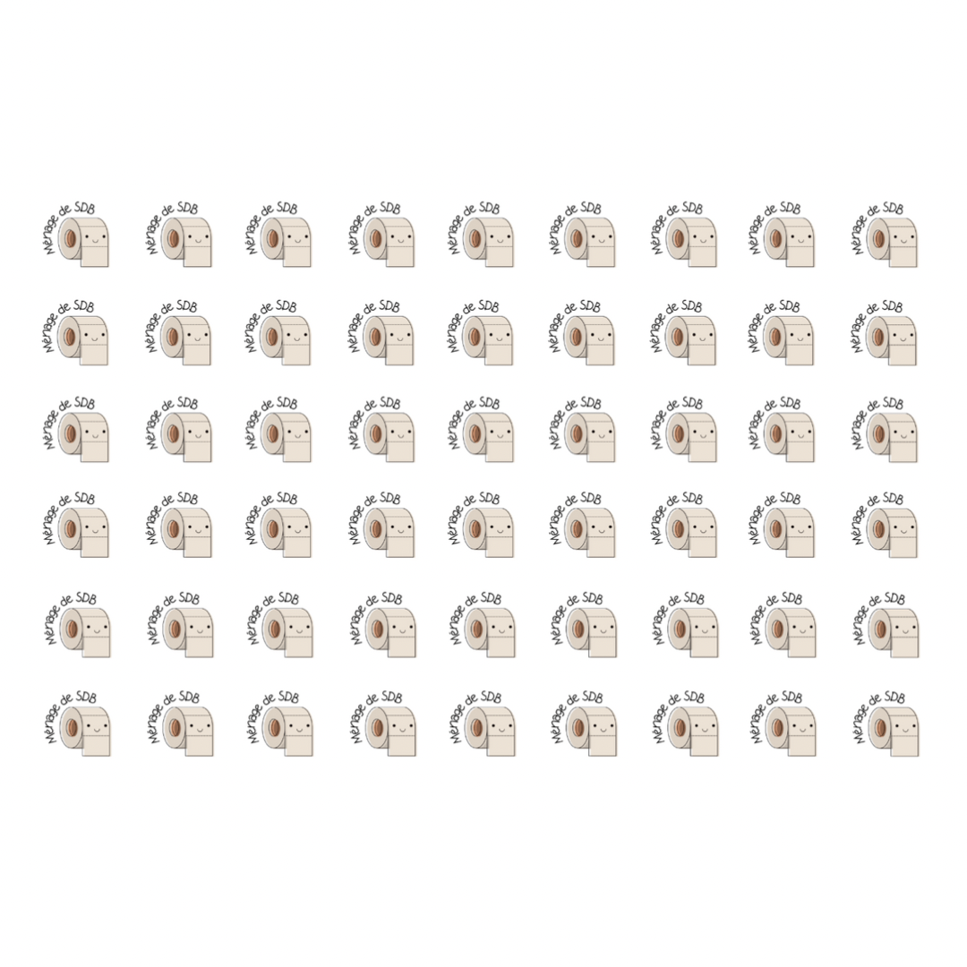 Autocollants pour agenda - Ménage salle de bain